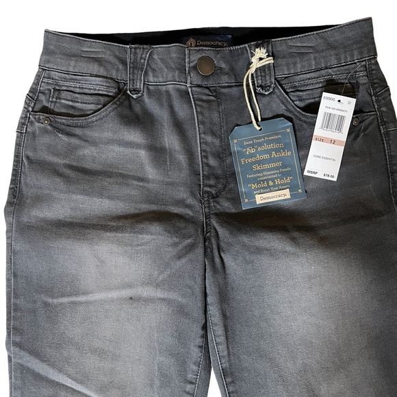 #80 Democracy Gray Luxe Touch Premium Freedom Ankle Skimmer Jean - Picture 5 of 15